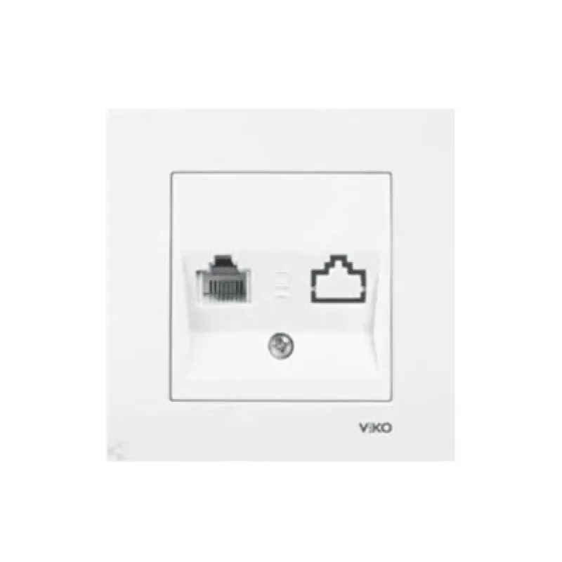 Viko Karre Data-Nümeris Telefon Prizi (RJ45 CAT5E - RJ11)