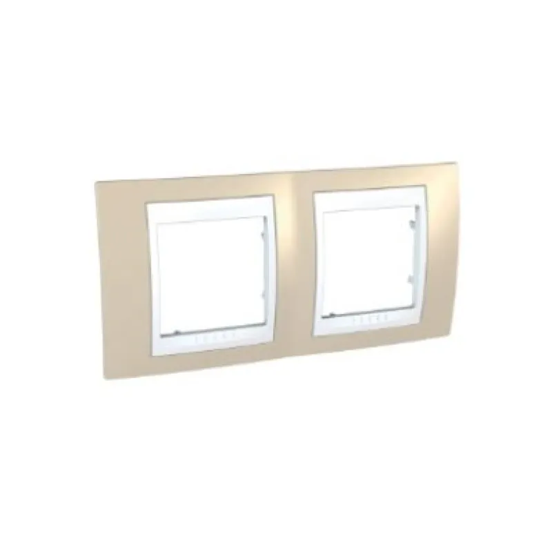 KUM SARISI/BEYAZ 2'Lİ YATAY ÇERÇEVE